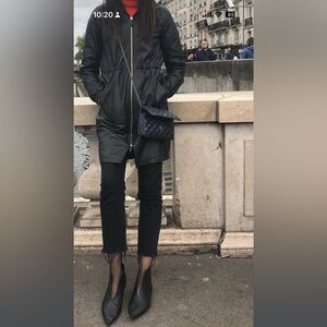 Massimo Dutti leather parka